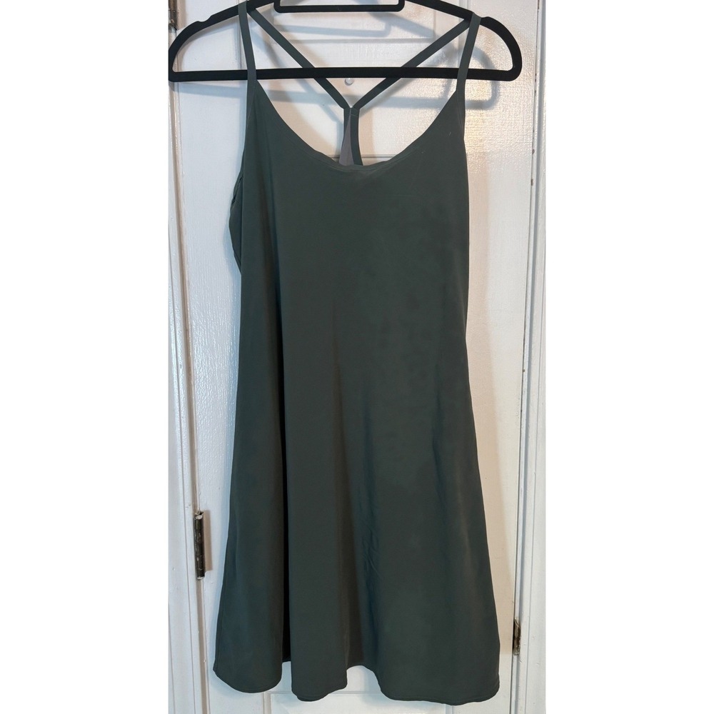 Outdoor Voices Exercise Dress Forest Green Activewear Mini Dress Large